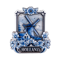 Koelkastmagneet - Magneet Holland MDF - Molen Delftsblauw
