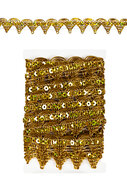 Paillettenband Golvend Decoratie Goud - Galon - 3 meter