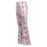 Flared Broek Pastel  - Gouden Panterprint - Meisjes