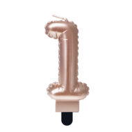 Cijferkaars Folie Ballon Vorm - Ros&eacute; -  1