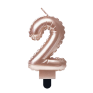 Cijferkaars Folie Ballon Vorm - Ros&eacute; -  2