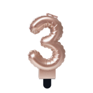 Cijferkaars Folie Ballon Vorm - Ros&eacute; -  3