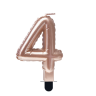 Cijferkaars Folie Ballon Vorm - Ros&eacute; -  4