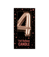 Cijferkaars Folie Ballon Vorm - Ros&eacute; -  4