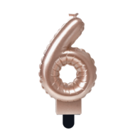 Cijferkaars Folie Ballon Vorm - Ros&eacute; -  6