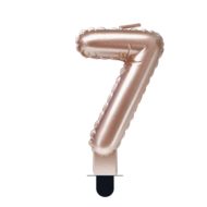 Cijferkaars Folie Ballon Vorm - Ros&eacute; -  7
