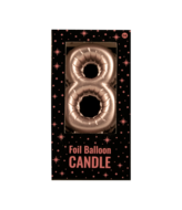 Cijferkaars Folie Ballon Vorm - Ros&eacute; - 8