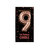 Cijferkaars Folie Ballon Vorm - Ros&eacute; - 9
