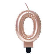Cijferkaars Folie Ballon Vorm - Ros&eacute; - 0