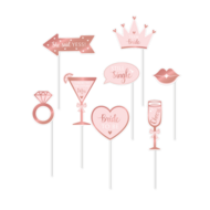 Bride to be Photobooth Set - Ros&eacute; - 8 stuks