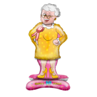  Sarah Opblaaspop 50 Jaar &ndash; 90 cm Staande Folieballon voor Verjaardag