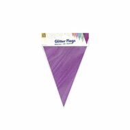 Glitter Vlaggenlijn Multicolor  - 20x30 cm - 6 meter - Versiering