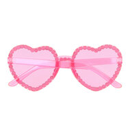 Roze Hartjes Partybril met Strass - Hartjes Bril - Valentijn