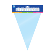 Vlaggenlijn Folie - Blauw-Zilver - Babyshower - 10 meter 