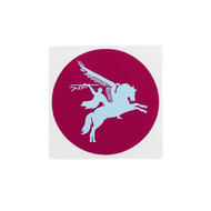 Ronde Airborne Sticker met Pegasus 