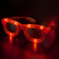 LED Partybril - Blink - Oranje - Volwassenen - Koningsdag