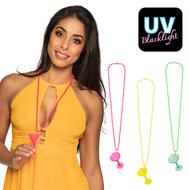 Cocktail Shotglas Ketting - 18+ Drink Glas - Neon Assorti