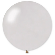 Topballon Latex - Metallic Wit - 80 cm 