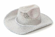 Cowboyhoed - Glitter Zilver - Volwassenen 