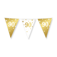 Vlaggenlijn fancy 90 wit-goud