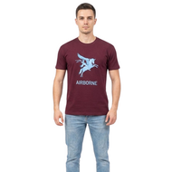 Airborne - T-shirt Pegasus Met Blauwe Tekst En Logo - Volwassenen
