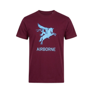 Airborne - T-shirt Pegasus Met Blauwe Tekst En Logo - Volwassenen