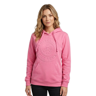 Hoodie Roze Embossed - Amsterdam Bike Town - Katoen - Volwassenen