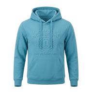 Hoodie Lichtblauw Embossed - Amsterdam the Netherlands - Katoen - Volwassenen