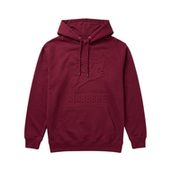 Airborne Trui - Hoodie Maroon Rood Met Embossed Pegasus - Volwassenen