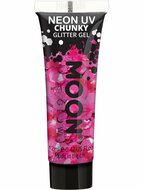 Moon Glow - Neon UV Chunky Glitter Gel - Magenta - 12 ml
