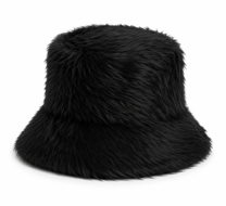 Bucket Hat Pluche - Zwart - Volwassenen