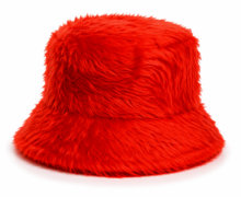 Bucket Hat Pluche - Rood - Volwassenen