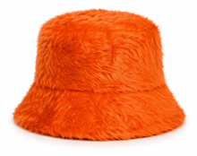 Bucket Hat Pluche - Oranje - Volwassenen