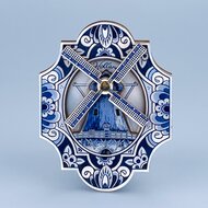 Koelkastmagneet - Magneet Holland MDF - Draaiende Wiek - Molen Delftsblauw