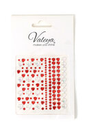 Steentjes - Face en Body Opplak - Hartjesmix Rood-Wit