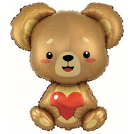 Folieballon - Love Bear - 85 cm - Helium- en Luchtvulling 