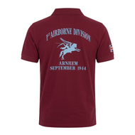 1st Airborne Division Polo &ndash; Geborduurde Pegasus &ndash; Maroon 