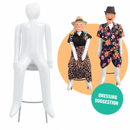 Opblaaspop Abraham /Sarah &ndash; 140 cm - 50e Verjaardag