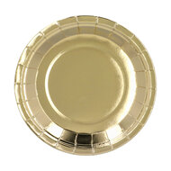 Gouden Papieren Party Bordjes  - 6 stuks - 23 cm
