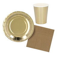 Gouden Papieren Party Bekertjes  - 6 stuks - 25 cl