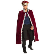 Set Majesteit - Koningsmantel - Rood - Volwassenen