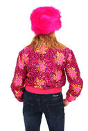Paillettenjasje Flower Roze - Glitter en Glamour - Dames