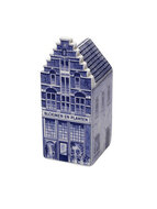 Delfts Blauw Grachtenhuis - Bloemen en Planten - Keramiek - 14 cm