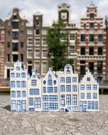 Delfts Blauw Grachtenhuis - NR.3 - Keramiek - 13 cm