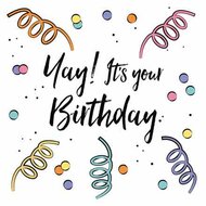 Wenskaart Verjaardag - Yay! It&rsquo;s Your Birthday - Met envelop