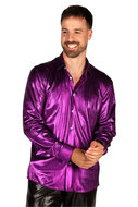 Blouse Paars - Shining Star - Jaren 80 en 90 Disco - Heren