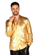 Blouse Goud - Shining Star - Jaren 80 en 90 Disco - Heren
