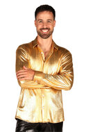 Blouse Goud - Shining Star - Jaren 80 en 90 Disco - Heren