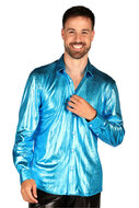 Blouse Turquoise - Shining Star - Jaren 80 en 90 Disco - Heren
