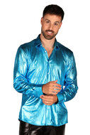 Blouse Turquoise - Shining Star - Jaren 80 en 90 Disco - Heren